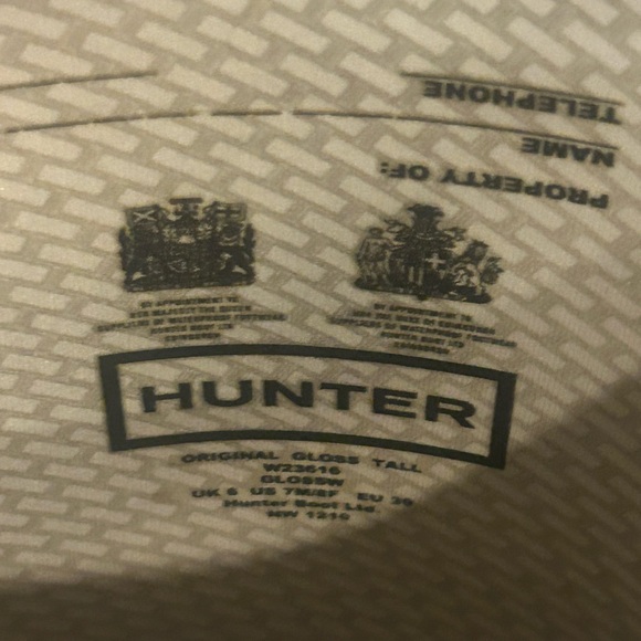 Women’s Hunter Rain Boots/Fleece Logo Socks Size 8 - Picture 6 of 10